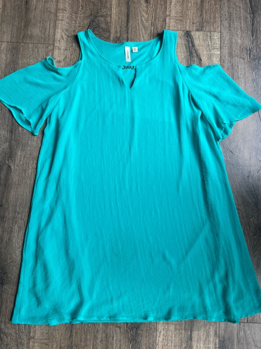 Tacera Summery Green Cold Shoulder dress
